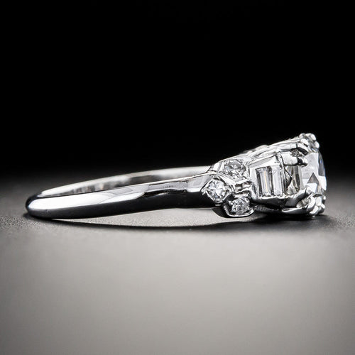 Art Deco .96 Carat Diamond Engagement Ring - GIA I VS2 - 3