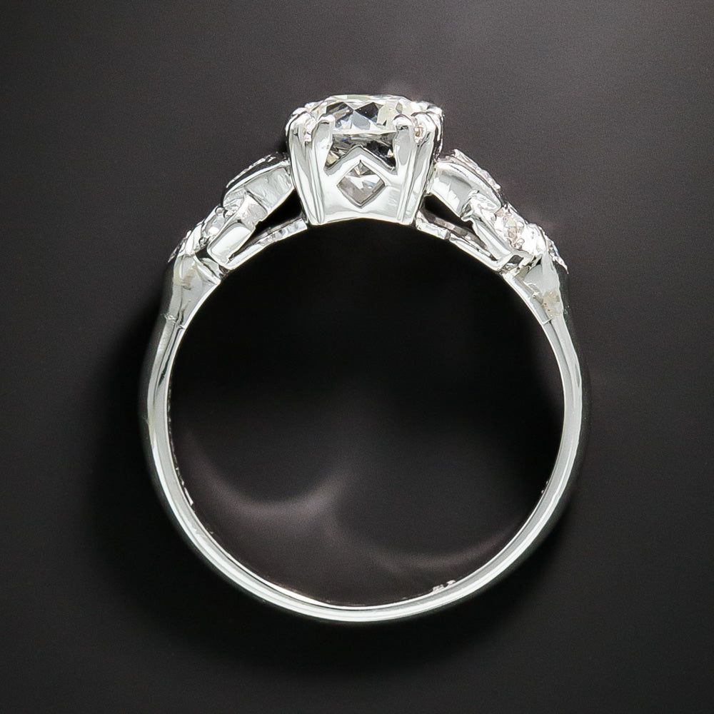 Art Deco .96 Carat Diamond Engagement Ring - GIA I VS2 - 4