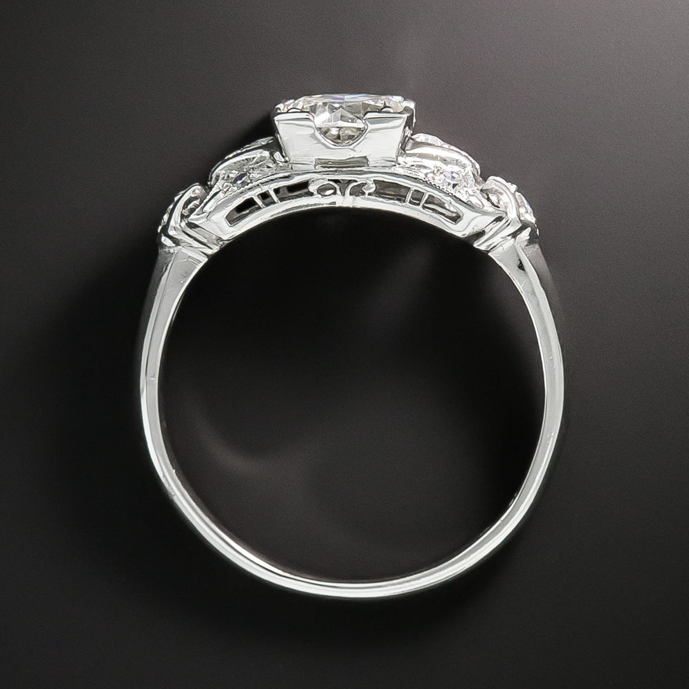 Art Deco .96 Carat Diamond Engagement Ring - GIA K VS2 - 7