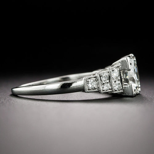 Art Deco .97 Carat Diamond Engagement Ring - GIA I VS2 - 3