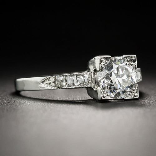 Art Deco .99 Carat Diamond Engagement Ring - GIA E VS1 - 6
