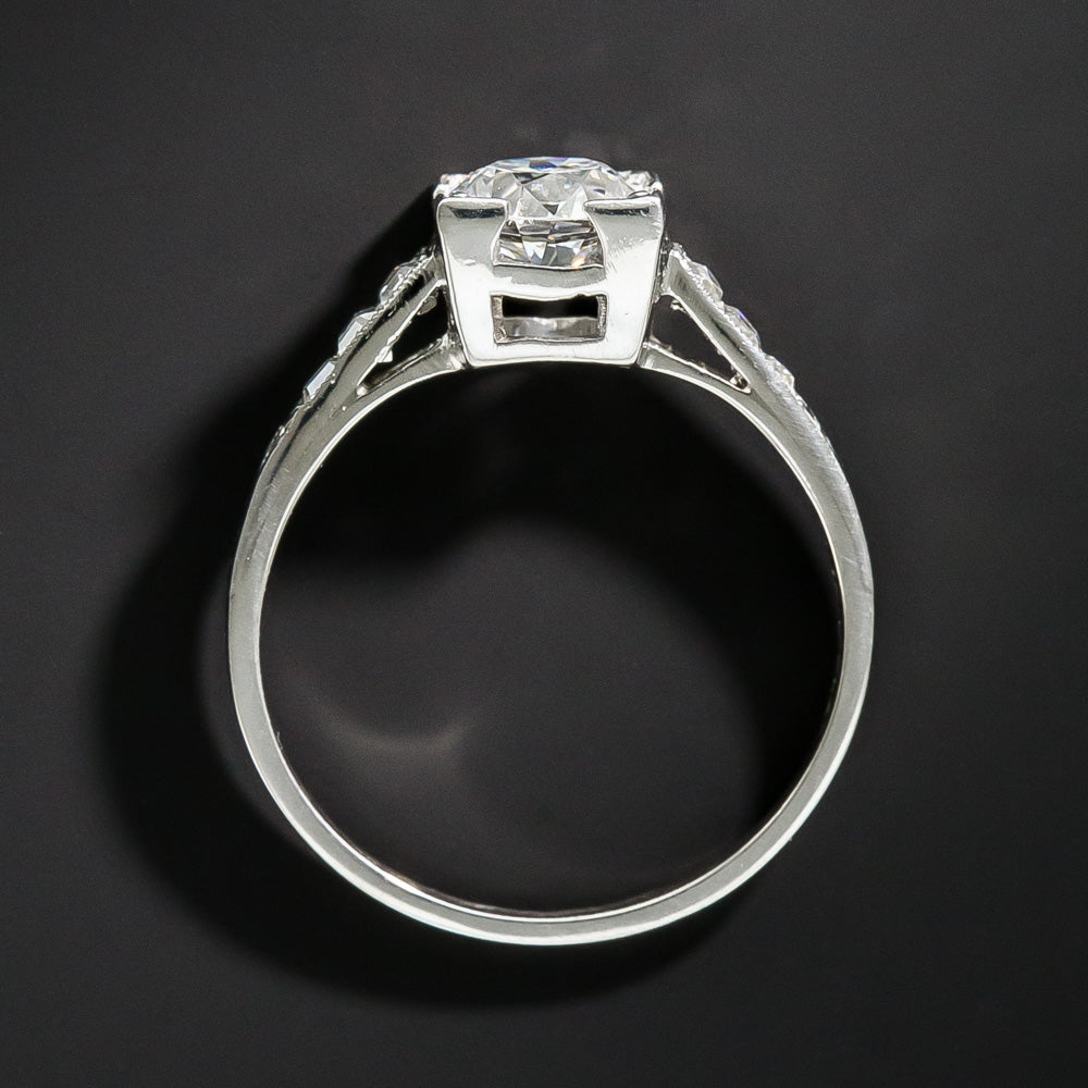 Art Deco .99 Carat Diamond Engagement Ring - GIA E VS1 - 8