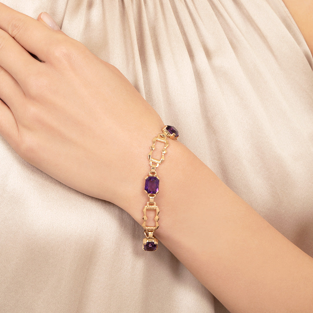 Art Deco Amethyst Bracelet by Allsopp-Bliss Co. - 5
