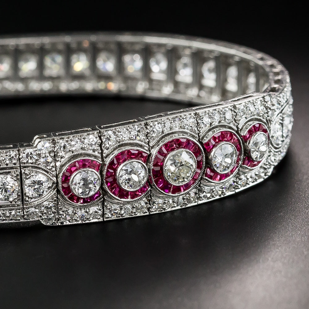 Art Deco Diamond and Ruby* Bracelet - 1