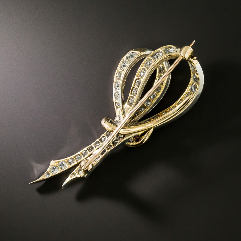Art Deco Diamond and Ruby Brooch - 3