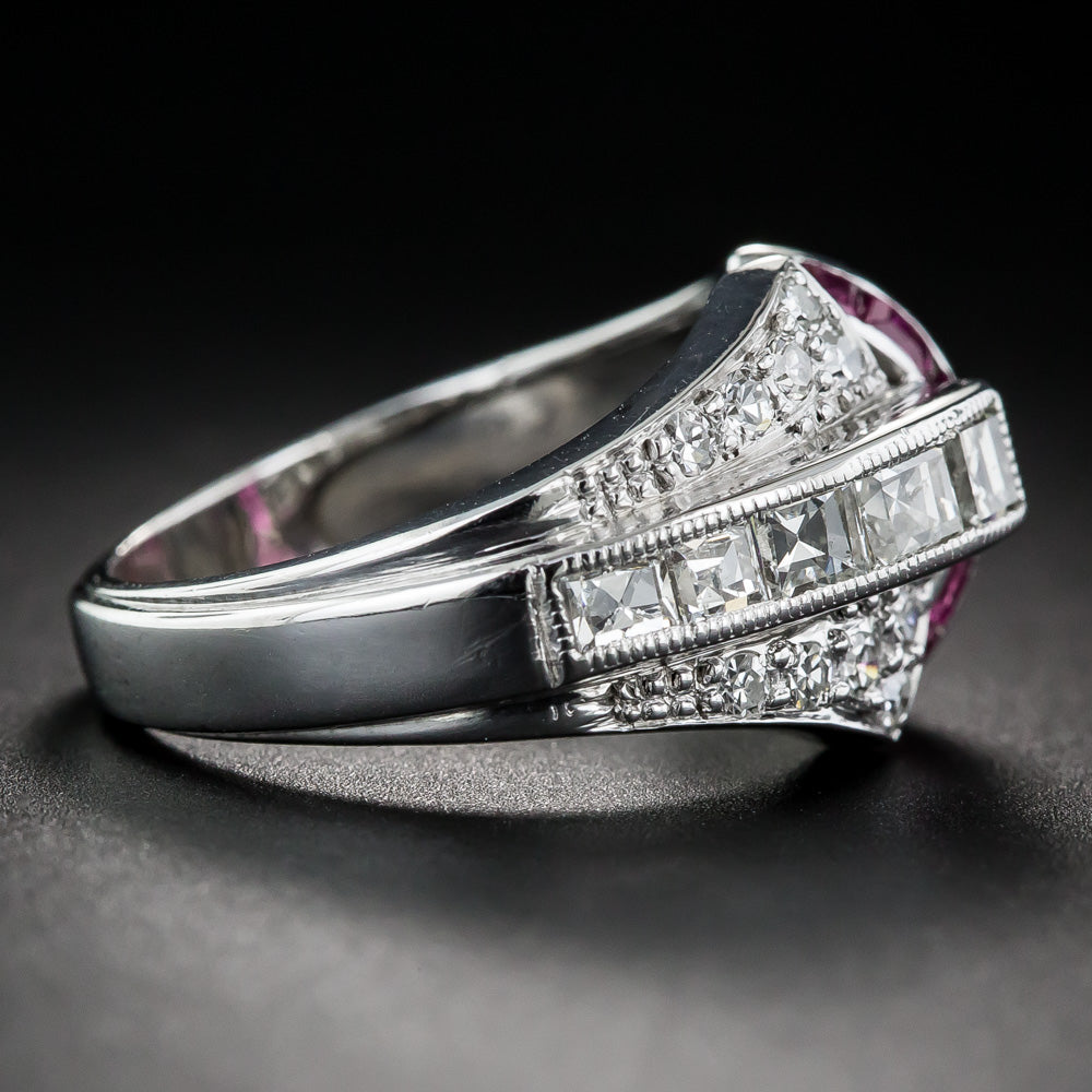 Art Deco Diamond and Ruby Ring - 8