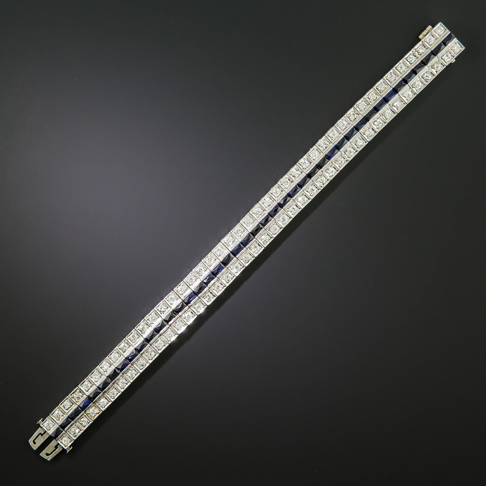Art Deco Diamond and Sapphire* Bracelet - 2