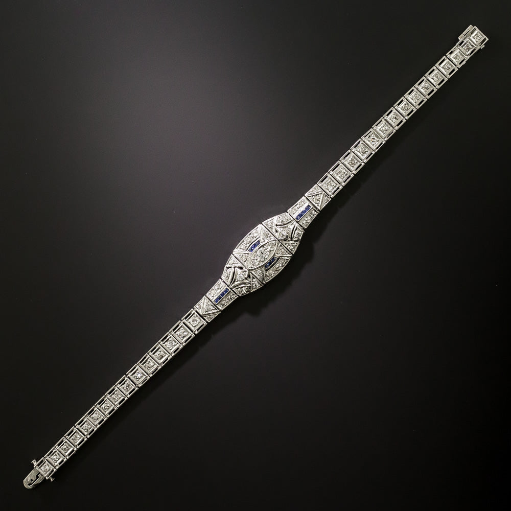 Art Deco Diamond and Sapphire Bracelet - 4