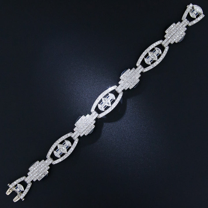 Art Deco Diamond and Sapphire Bracelet