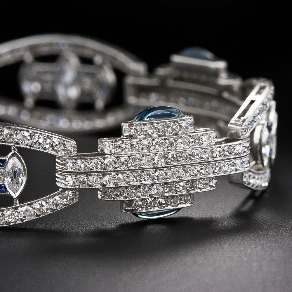 Art Deco Diamond and Sapphire Bracelet - 11