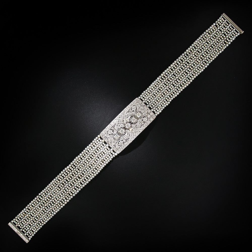 Art Deco Diamond and Seed Pearl Choker - 8