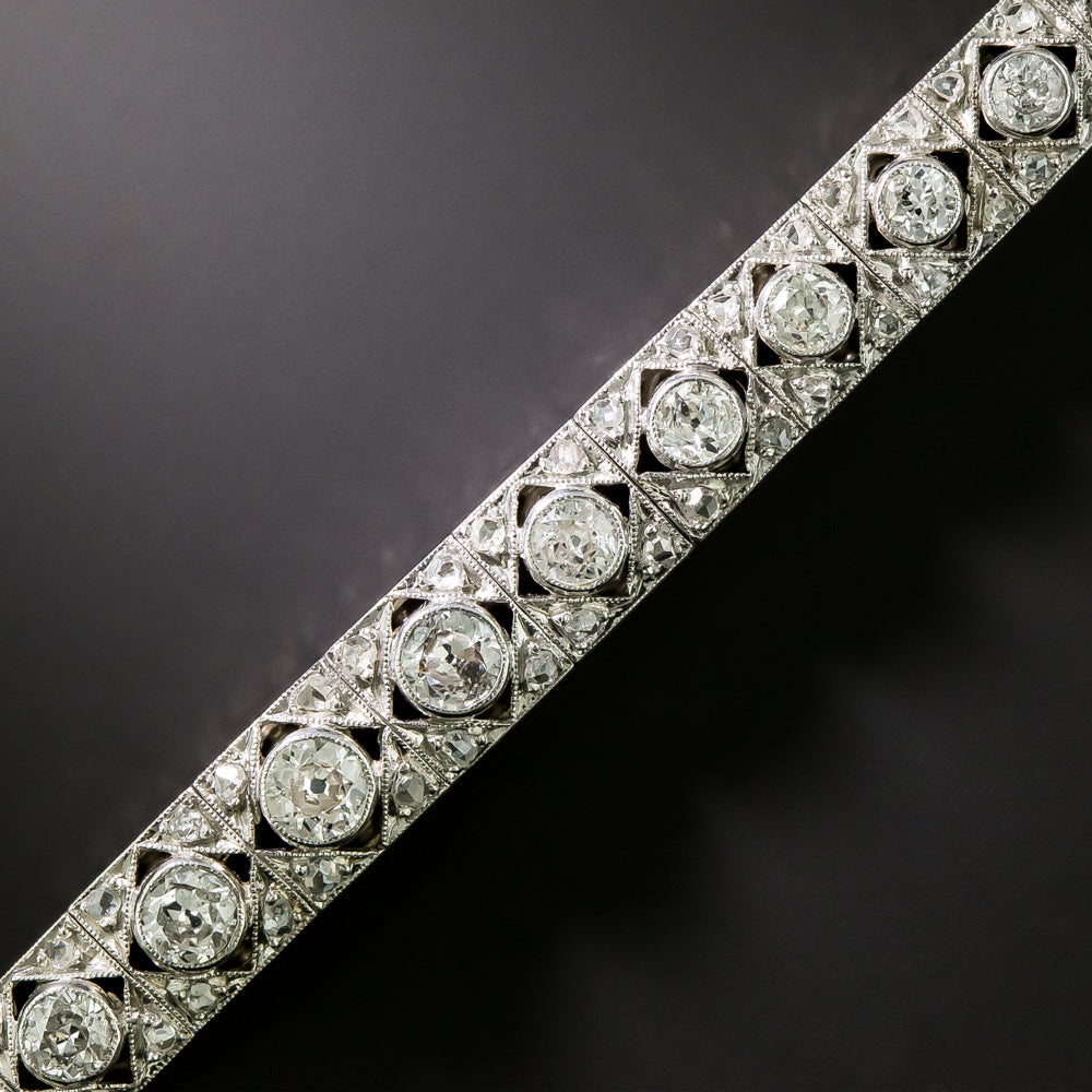 Art Deco Diamond and Silver Bracelet - 3