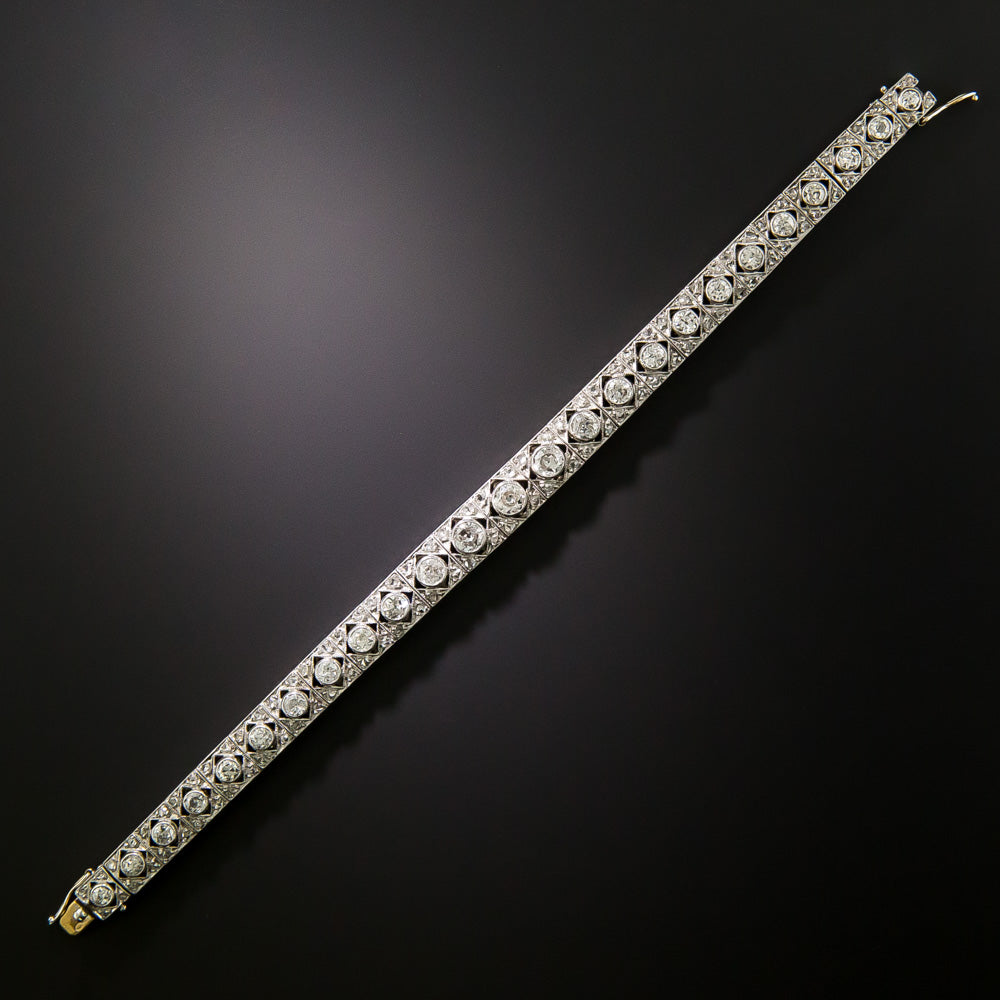 Art Deco Diamond and Silver Bracelet - 4
