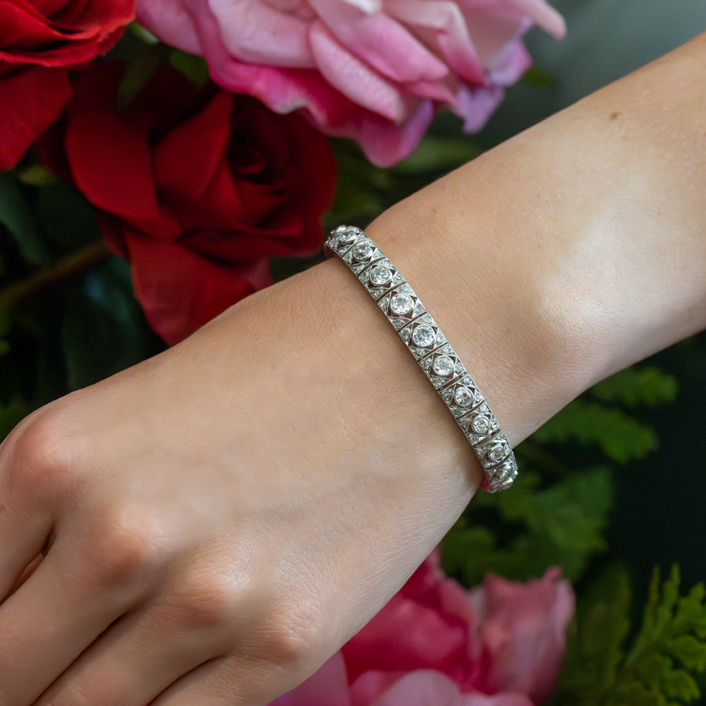 Art Deco Diamond and Silver Bracelet - 6