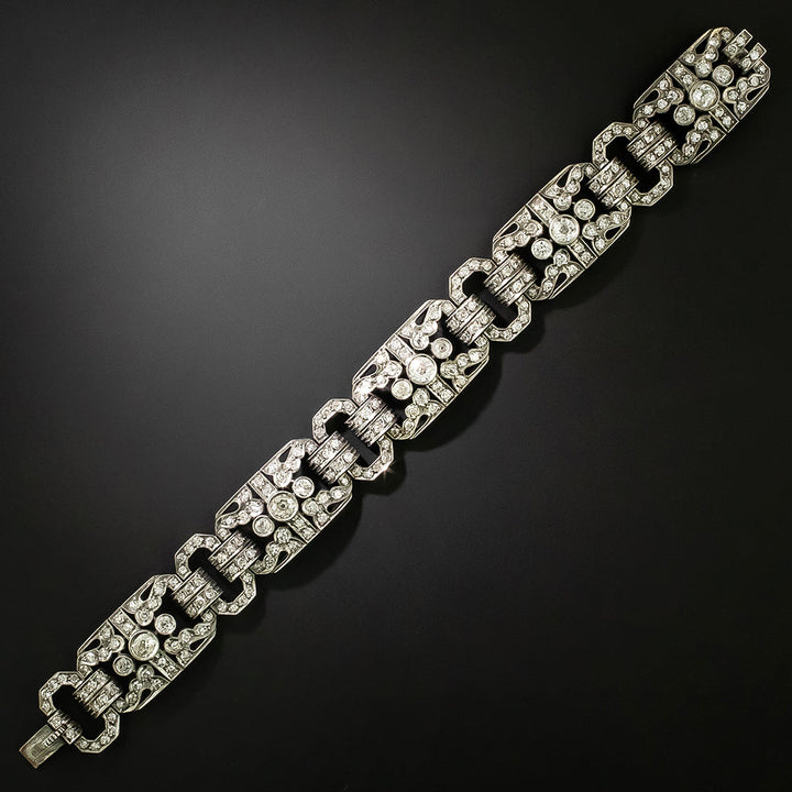 Art Deco Diamond and Silver Bracelet