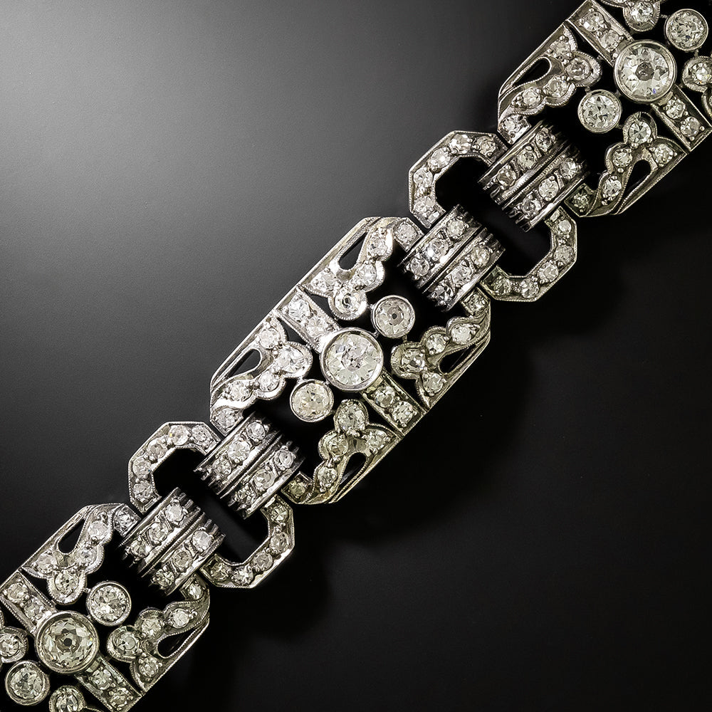 Art Deco Diamond and Silver Bracelet - 3