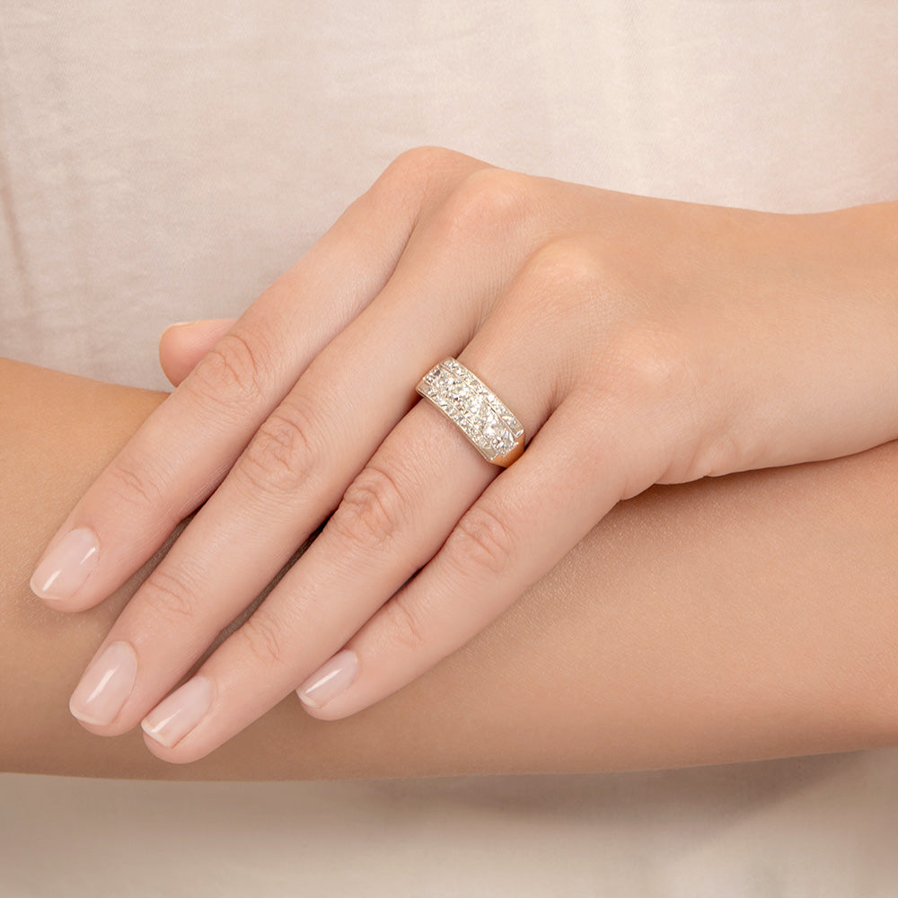 Art Deco Diamond Band Ring by Kinsley, USA - 5