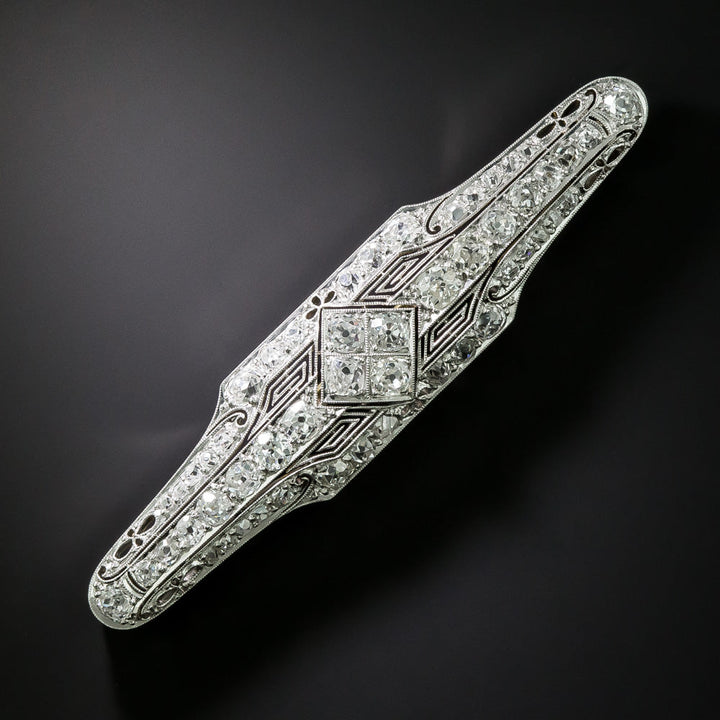 Art Deco Diamond Bar Pin
