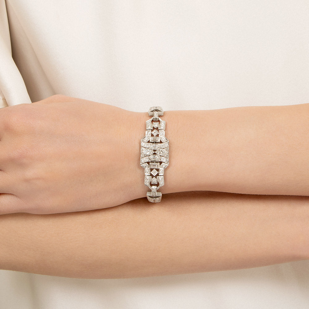  Art Deco Diamond Bracelet - 4