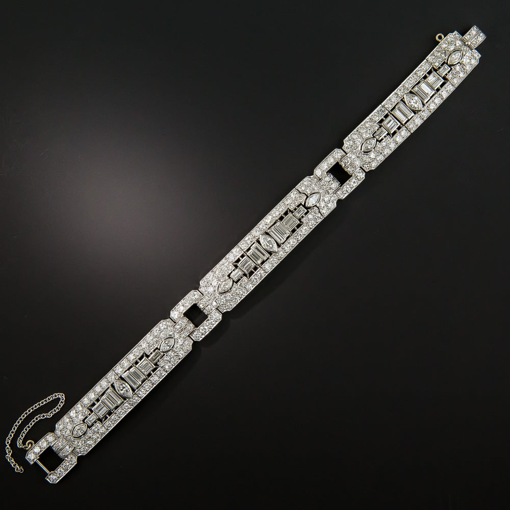 Art Deco Diamond Bracelet by Katz and Ogush - 4