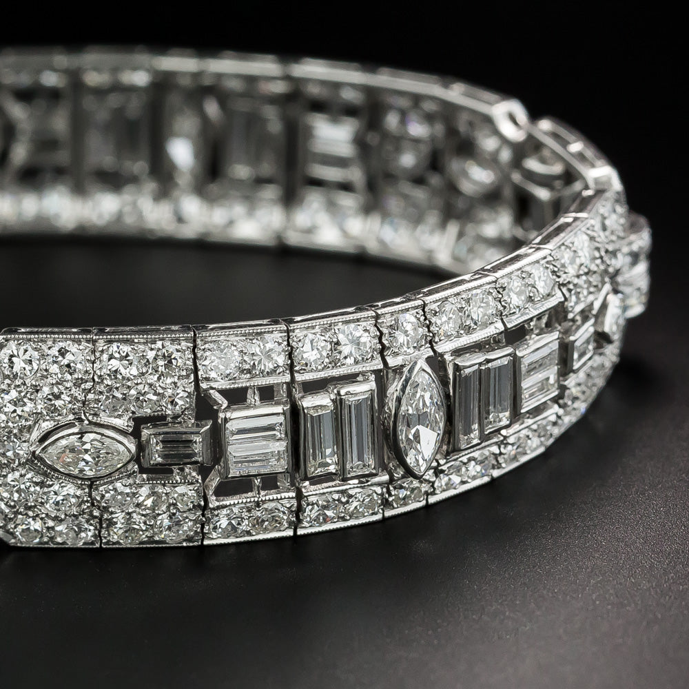 Art Deco Diamond Bracelet by Katz and Ogush - 5