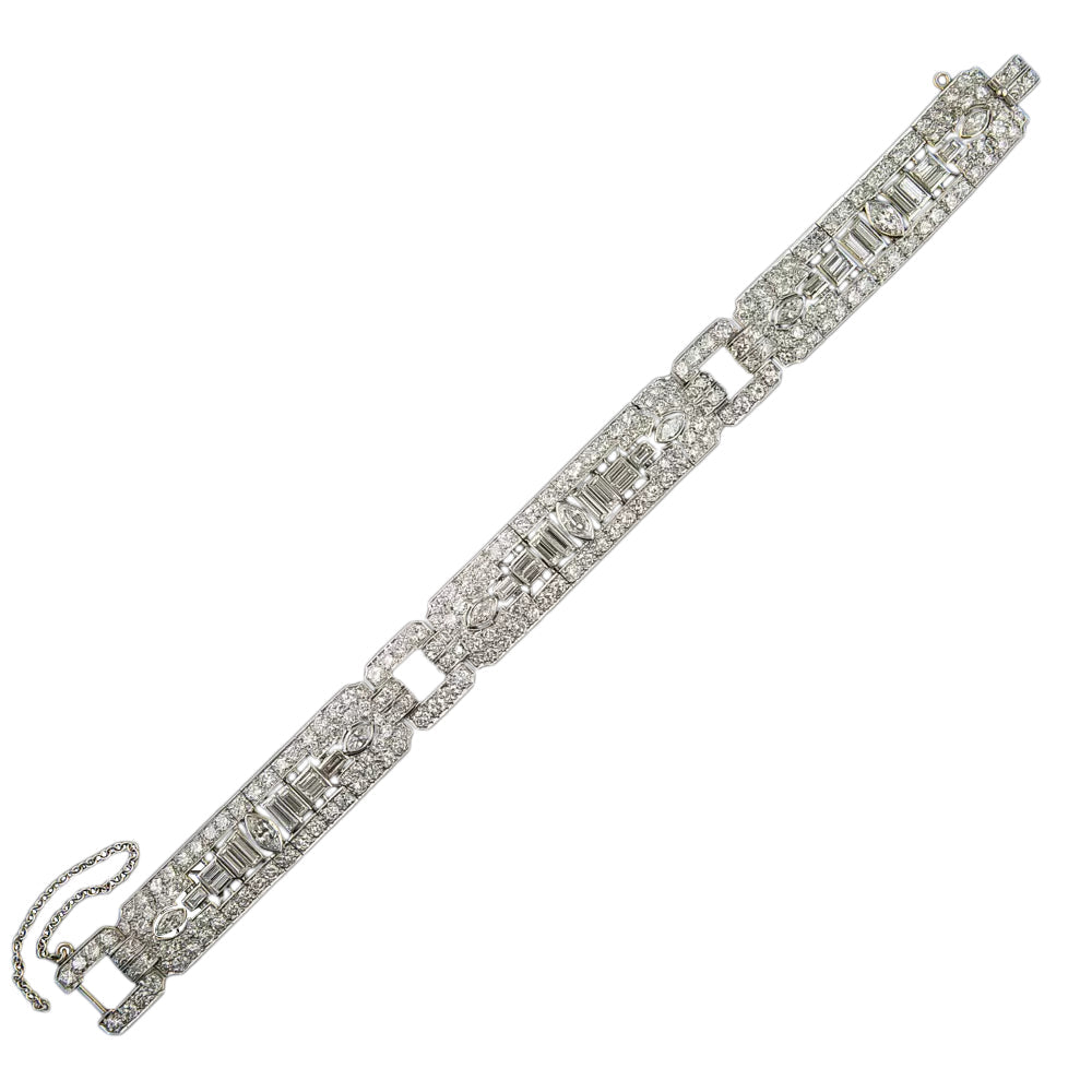 Art Deco Diamond Bracelet by Katz and Ogush - 5