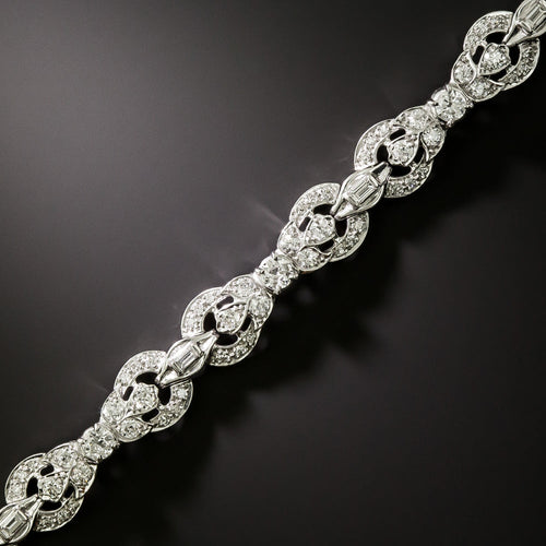 Art Deco Diamond Bracelet by Maurice Tishman, USA - 5
