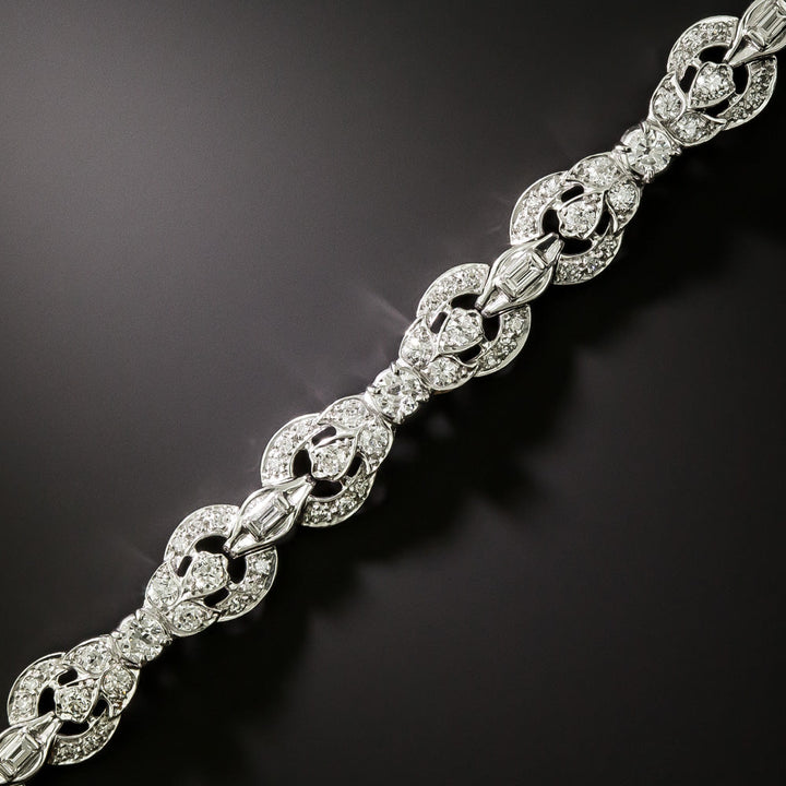 Art Deco Diamond Bracelet by Maurice Tishman, USA
