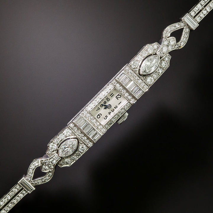 Art Deco Diamond Bracelet Watch by Breguet