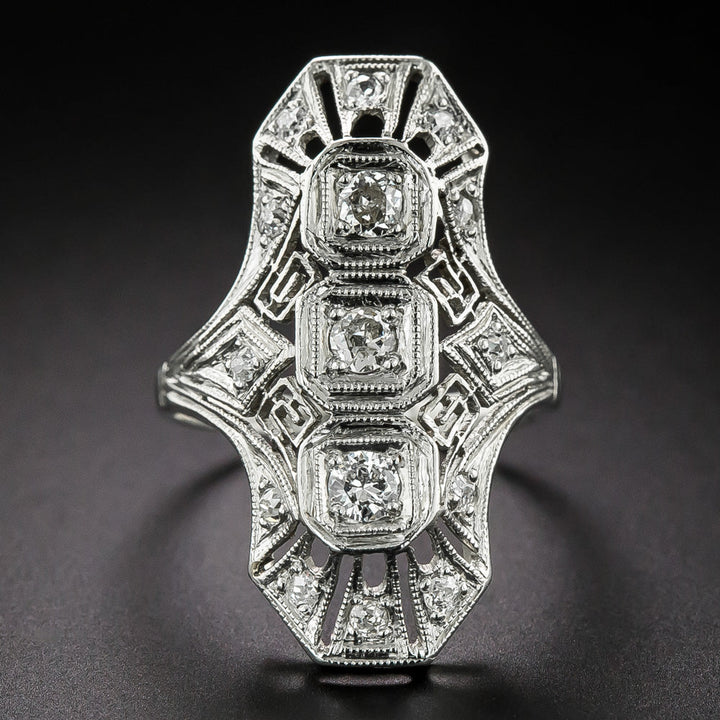 Art Deco Diamond Dinner Ring