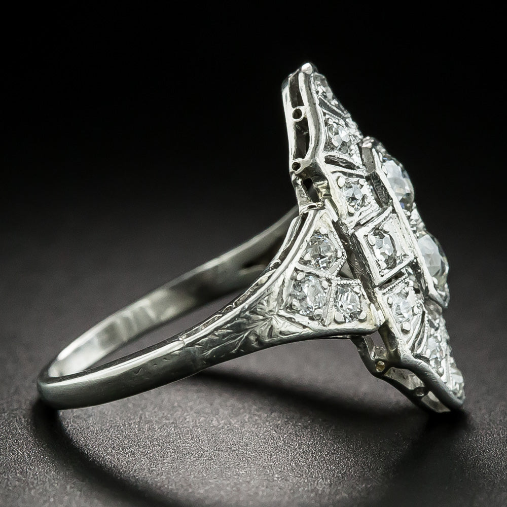 Art Deco Diamond Dinner Ring - 3