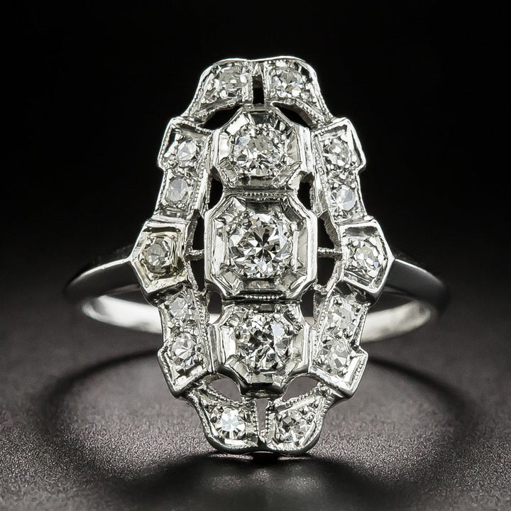 Art Deco Diamond Dinner Ring