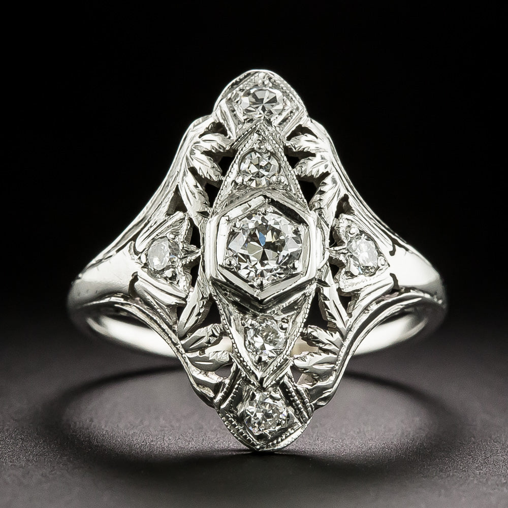 Art Deco Diamond Dinner Ring - 2