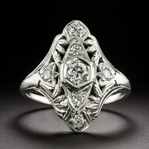 Art Deco Diamond Dinner Ring - 2