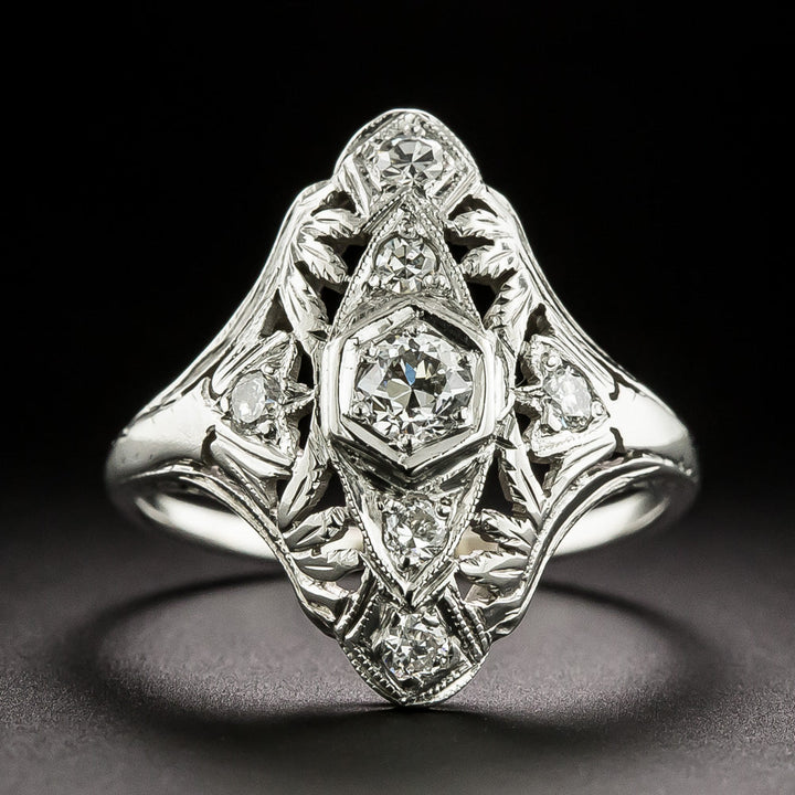 Art Deco Diamond Dinner Ring