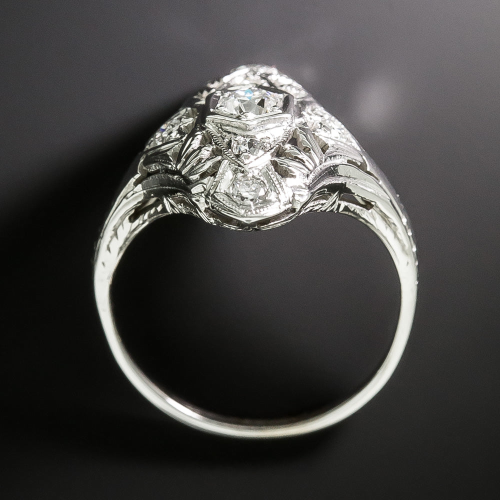 Art Deco Diamond Dinner Ring - 4
