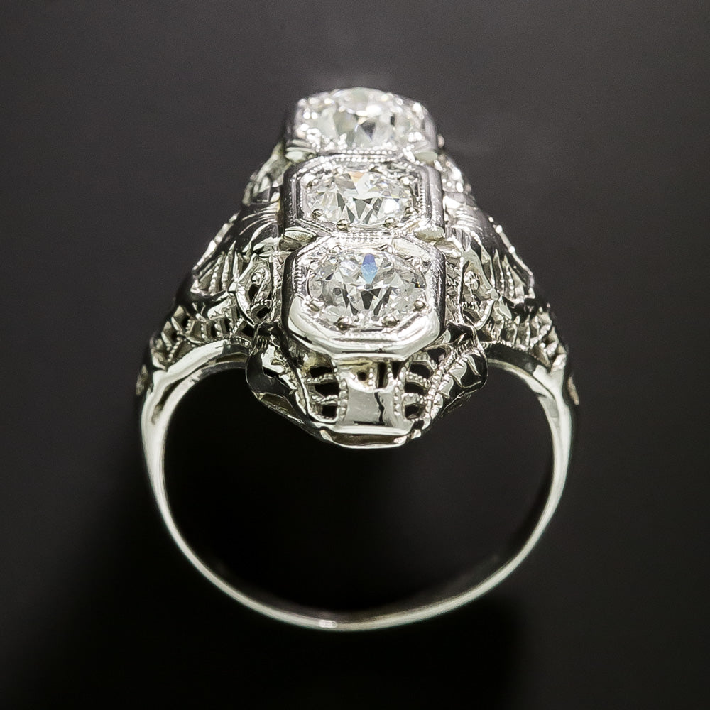 Art Deco Diamond Dinner Ring - 4