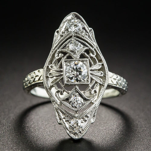 Art Deco Diamond Dinner Ring by Belais - 1