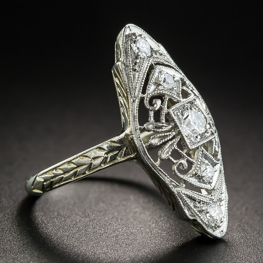 Art Deco Diamond Dinner Ring by Belais - 2