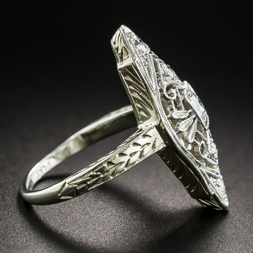 Art Deco Diamond Dinner Ring by Belais - 3