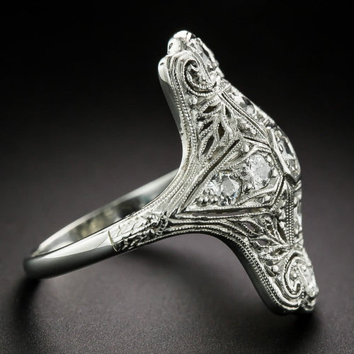 Art Deco Diamond Dinner Ring by F & F Felger - 4