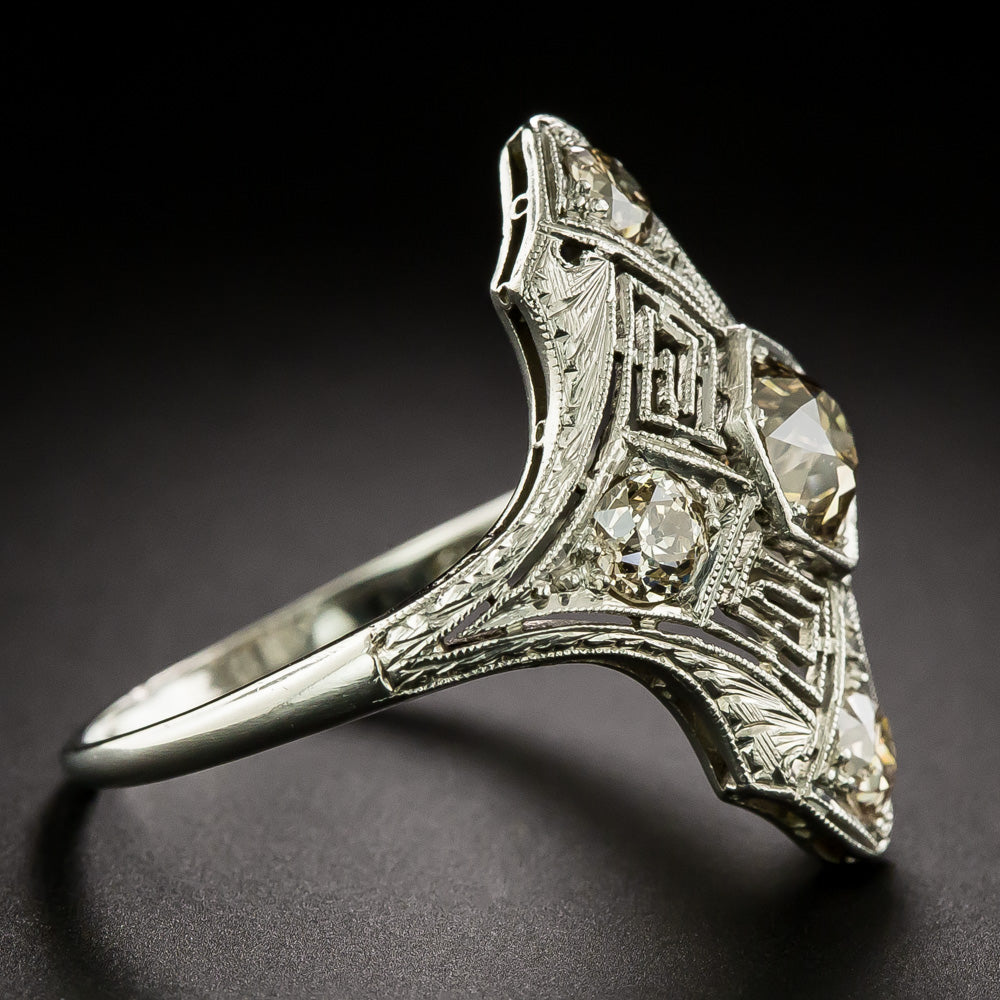 Art Deco Diamond Dinner Ring by Goldsmith Brothers - 3