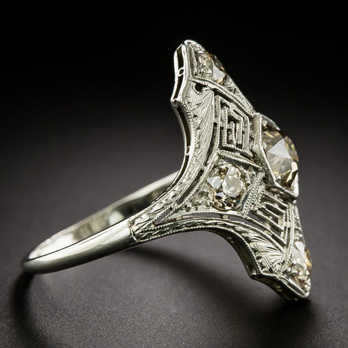 Art Deco Diamond Dinner Ring by Goldsmith Brothers - 3