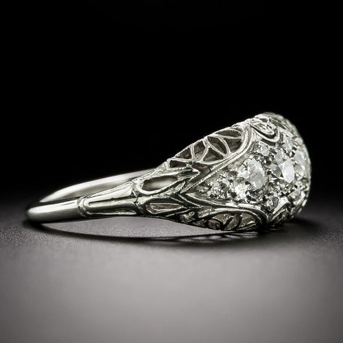 Art Deco Diamond Domed Band Ring - 3