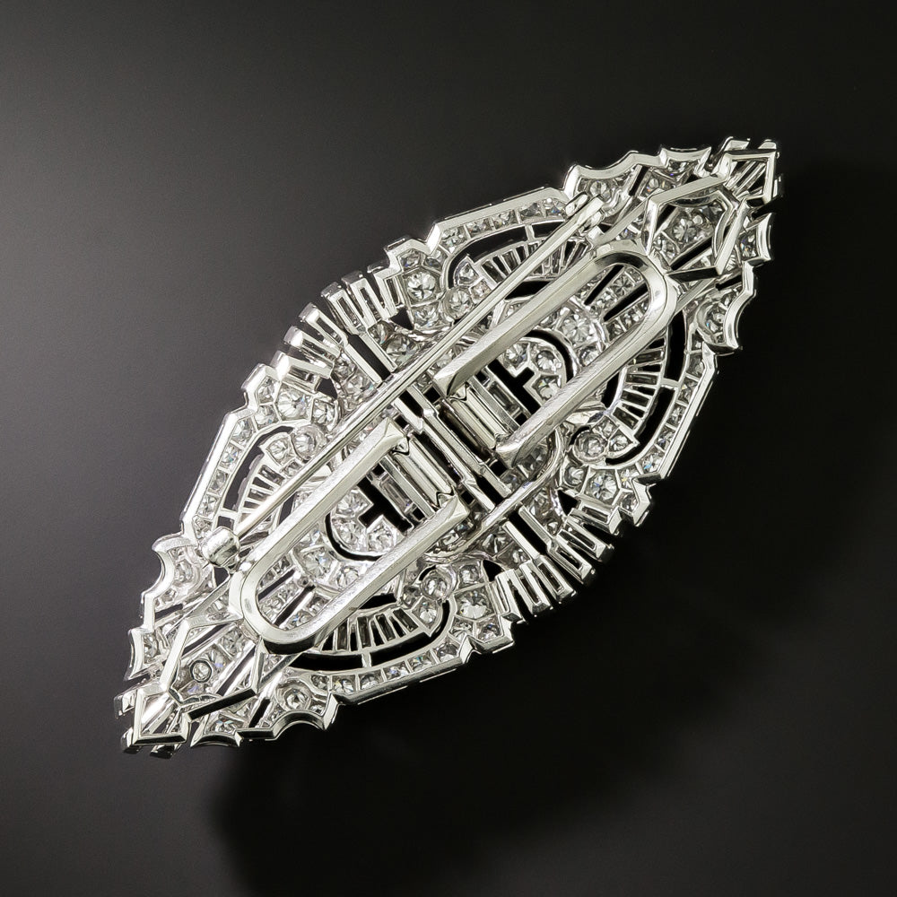Art Deco Diamond Dress Clips/Brooch - 3