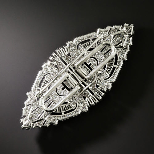 Art Deco Diamond Dress Clips/Brooch - 3