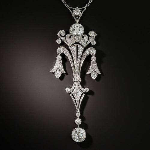 Art Deco Diamond Lavalière Necklace - 2