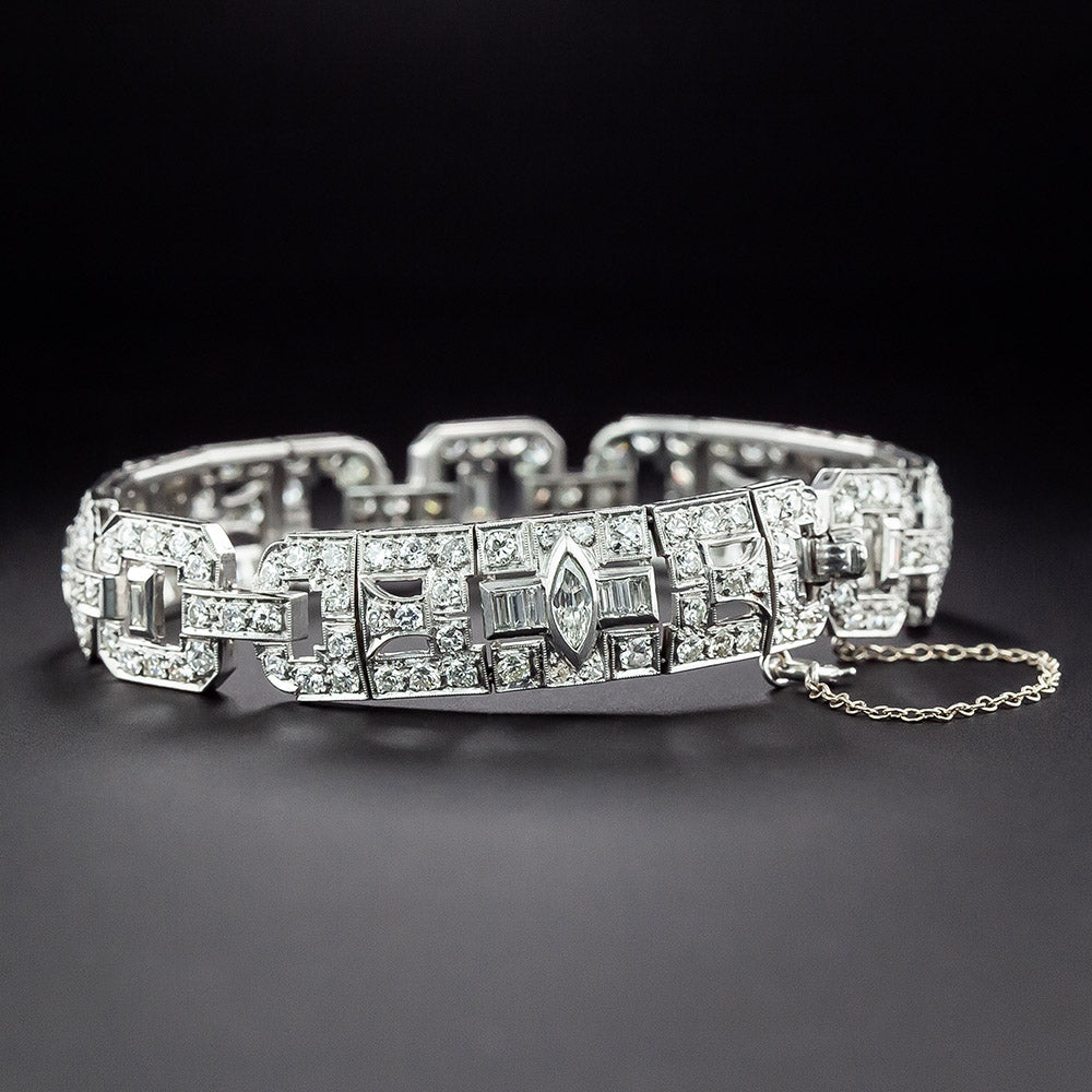 Art Deco Diamond Link Bracelet - 3