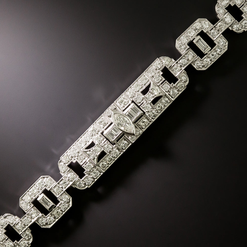 Art Deco Diamond Link Bracelet - 1