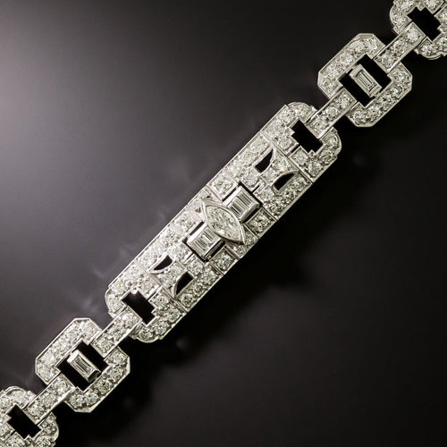 Art Deco Diamond Link Bracelet - 1